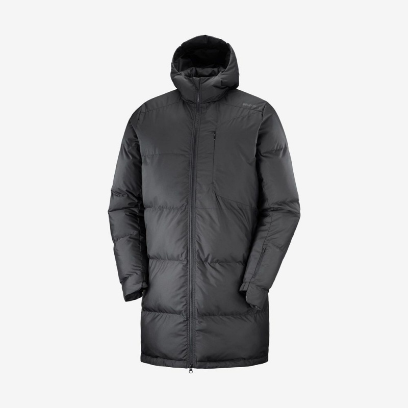 Salomon OUTLIFE PACKABLE LONG PUFFER JKT U Insulated Negras | 4719HFMCQ