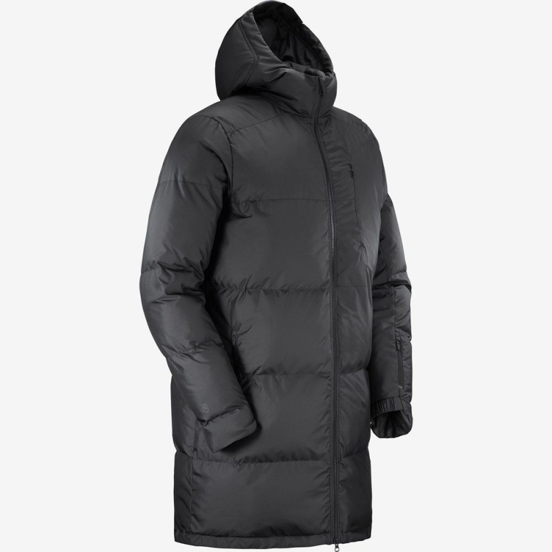 Salomon OUTLIFE PACKABLE LONG PUFFER JKT U Insulated Negras | 4719HFMCQ