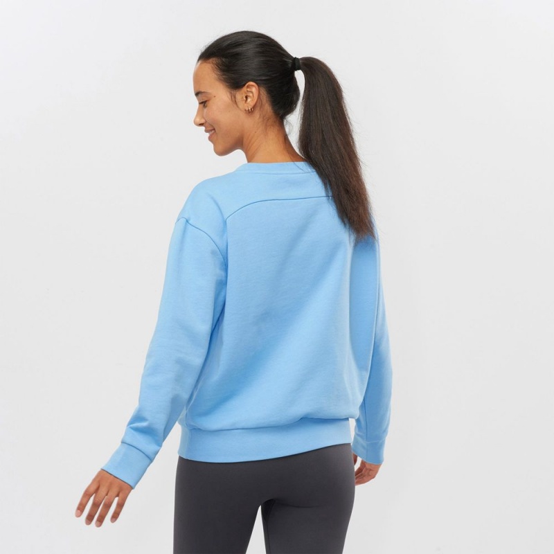 Salomon OUTLIFE SUMMER Crewneck Azules | 2458YMSBV