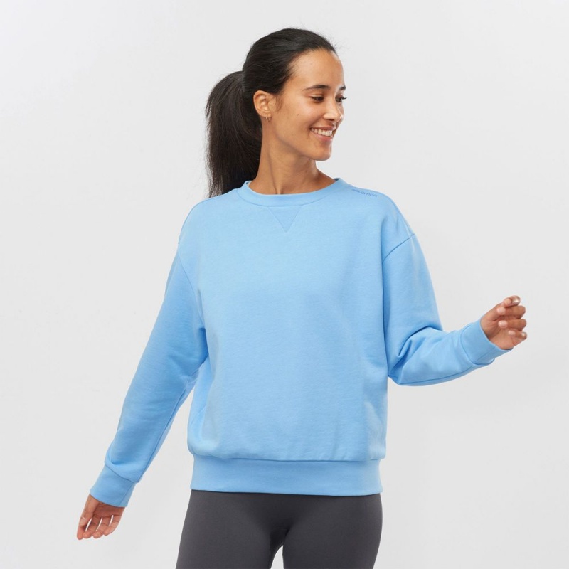 Salomon OUTLIFE SUMMER Crewneck Azules | 2458YMSBV