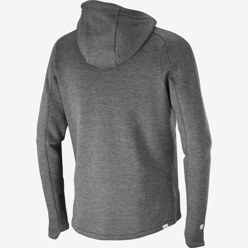 Salomon OUTLIFE TECH LS FZ MID HOODIE M Gris | 8175OJLYP