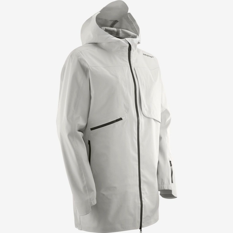 Salomon OUTLIFE WP COMMUTER PARKA M Impermeables Blancas | 1982YTNAG