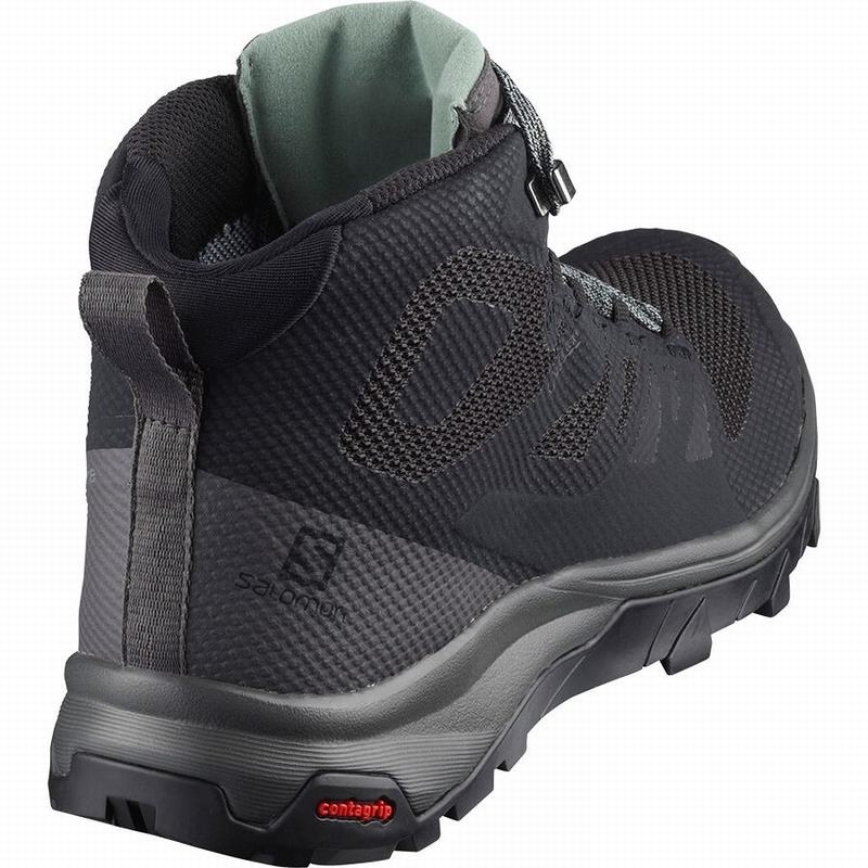 Salomon OUTLINE MID GORE-TEX Negras Verde | 0874ZQCAJ