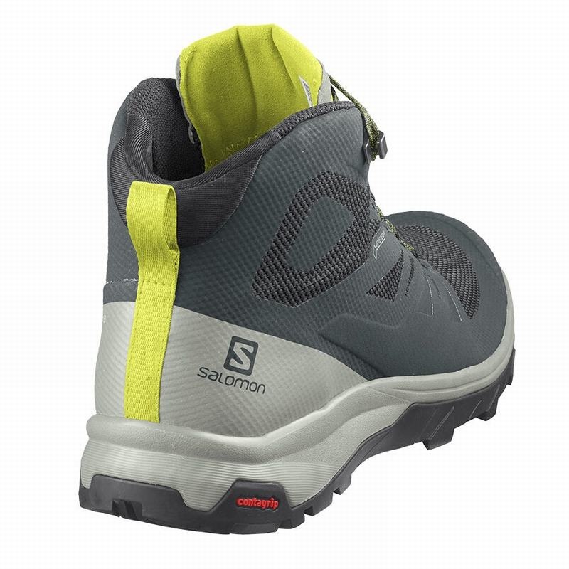 Salomon OUTLINE MID GORE-TEX Verde Gris | 2407YBQJK