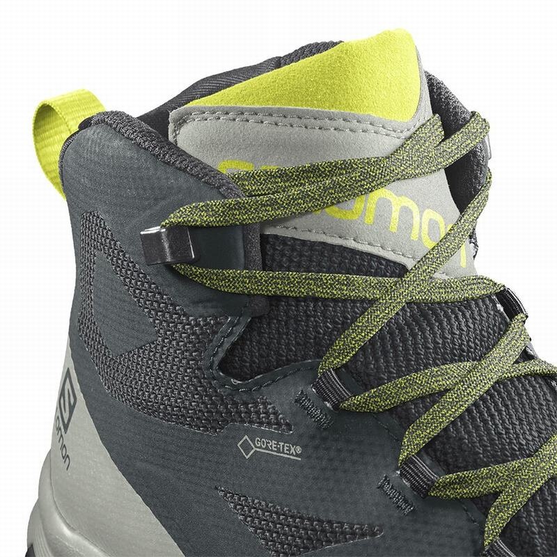 Salomon OUTLINE MID GORE-TEX Verde Gris | 2407YBQJK