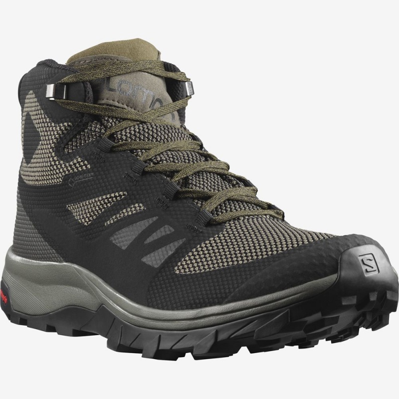 Salomon OUTLINE MID GORE-TE Negras | 2486XUYJQ