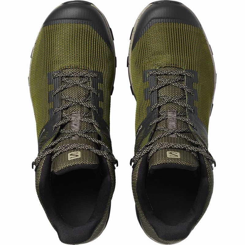 Salomon OUTLINE PRISM MID GORE-TEX Verde Oliva Negras | 7546JSPME