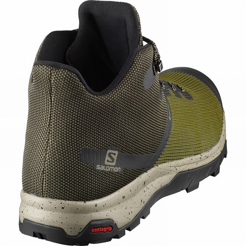 Salomon OUTLINE PRISM MID GORE-TEX Verde Oliva Negras | 7546JSPME