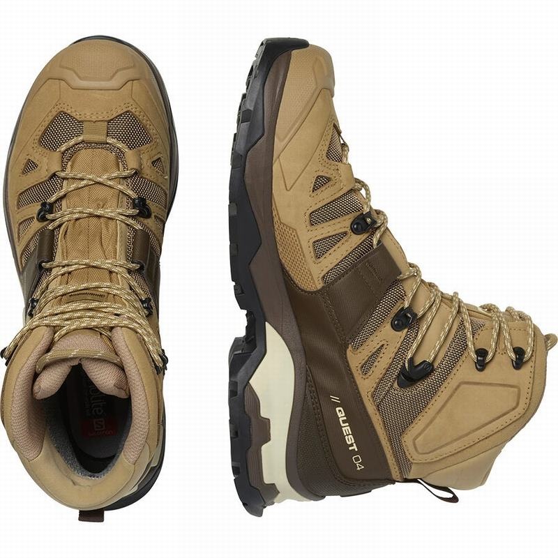 Salomon QUEST 4 GORE-TEX Marrones | 7049HIEWV