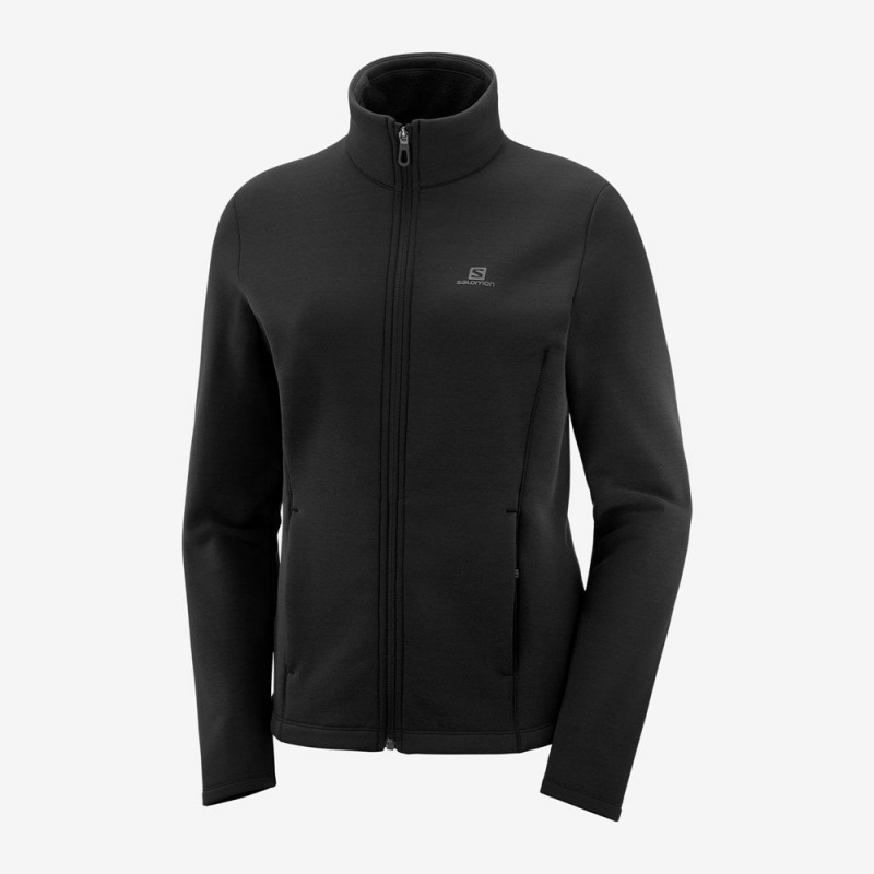 Salomon RADIANT FULL ZIP W Full Zip Capa Intermedia Jacket Negras | 0391UKXNE