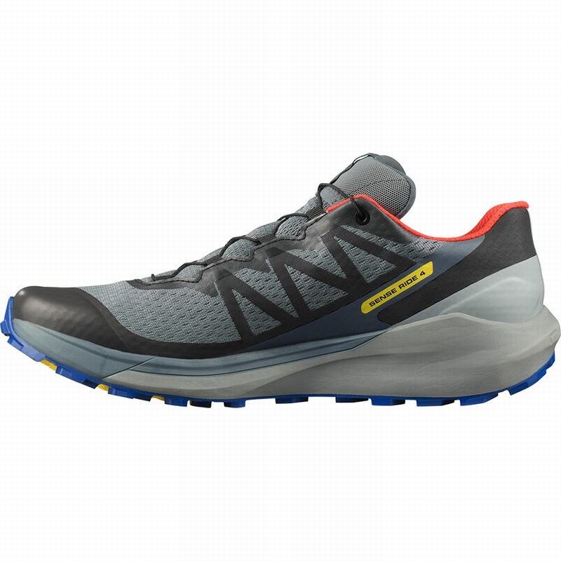 Salomon SENSE RIDE 4 GORE-TEX INVISIBLE FIT Azules Oscuro Negras | 4761WHTRV