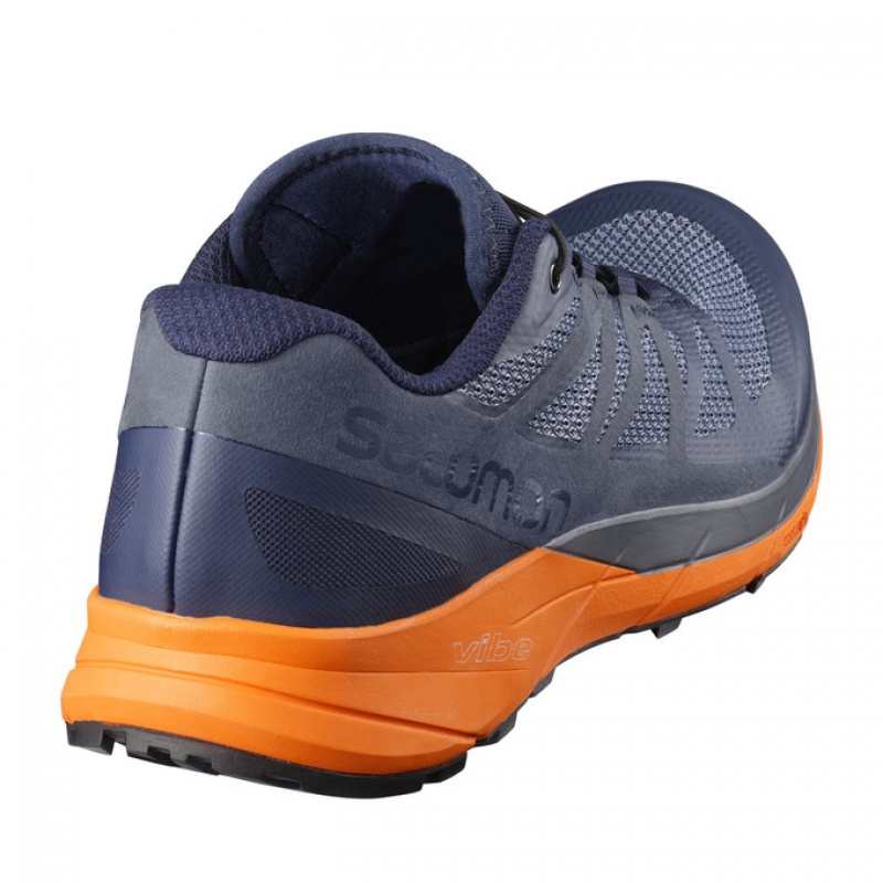 Salomon SENSE RIDE Azul Marino Naranjas | 8963NSVAZ