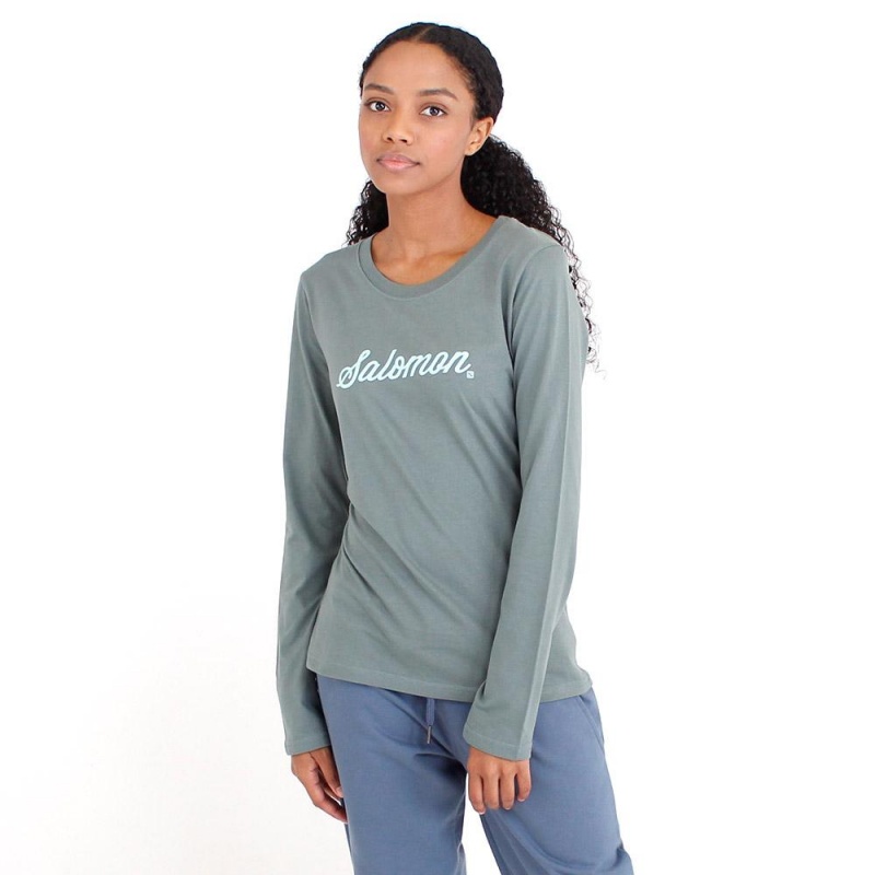 Salomon SMOOTH LS W Long Sleeve Verde | 3790ERMZN