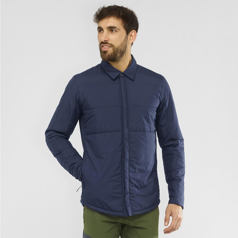 Salomon SNOWSHELTER INSULATED SHIRT M Azul Marino | 5107CGEBN