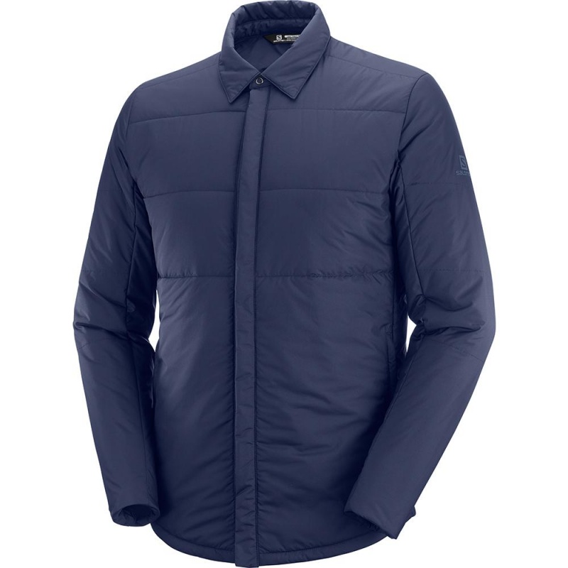 Salomon SNOWSHELTER INSULATED SHIRT M Azul Marino | 5107CGEBN