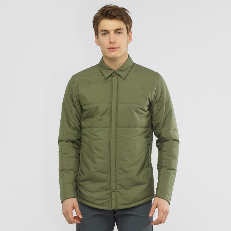 Salomon SNOWSHELTER INSULATED SHIRT M Verde Oliva | 1364IRPAQ