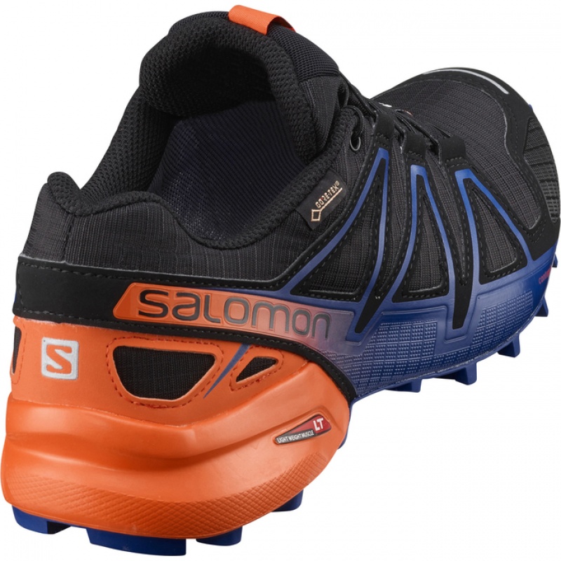 Salomon SPEEDCROSS 4 GTX LTD Negras Azul Marino Naranjas | 0734MDBOC