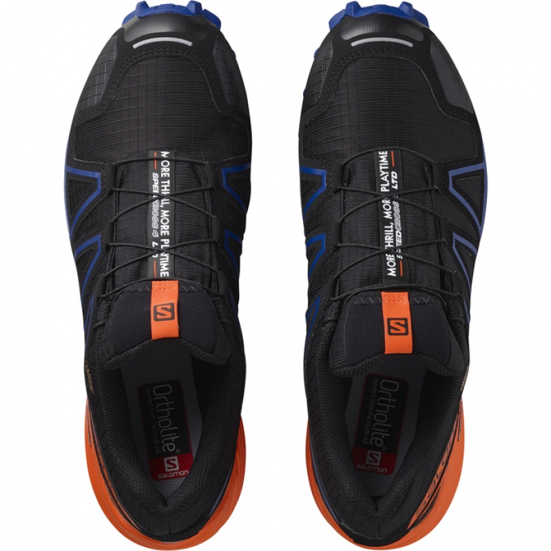 Salomon SPEEDCROSS 4 GTX LTD Negras Azul Marino Naranjas | 0734MDBOC