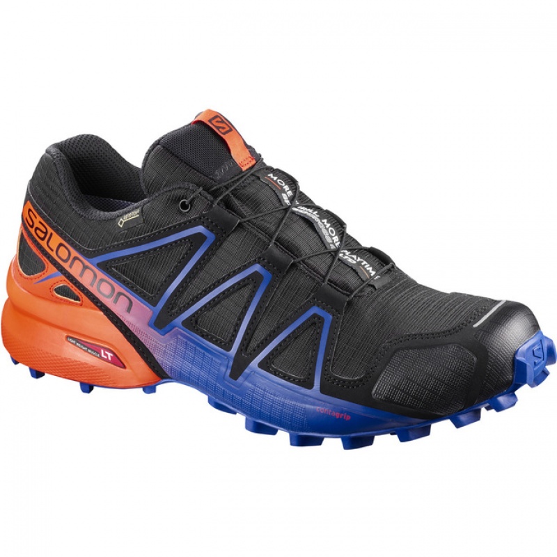 Salomon SPEEDCROSS 4 GTX LTD Negras Azul Marino Naranjas | 0734MDBOC