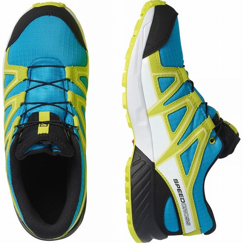 Salomon SPEEDCROSS CLIMASALOMON WATERPROOF Azules Verde | 8524AQCEZ