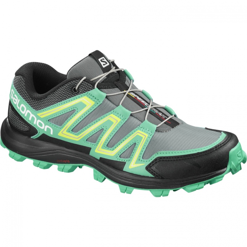 Salomon SPEEDTRAK W Plateadas Verde | 1054UADQC