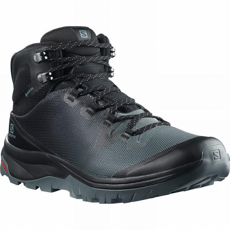 Salomon VAYA MID GORE-TEX Azules Oscuro Negras | 8064MKZQD