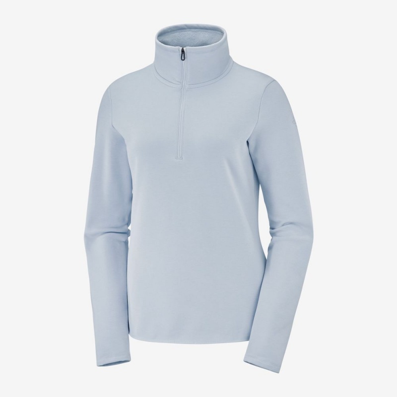 Salomon WARM AMBITION HALF ZIP W Jacket Azules | 4105YXPIU