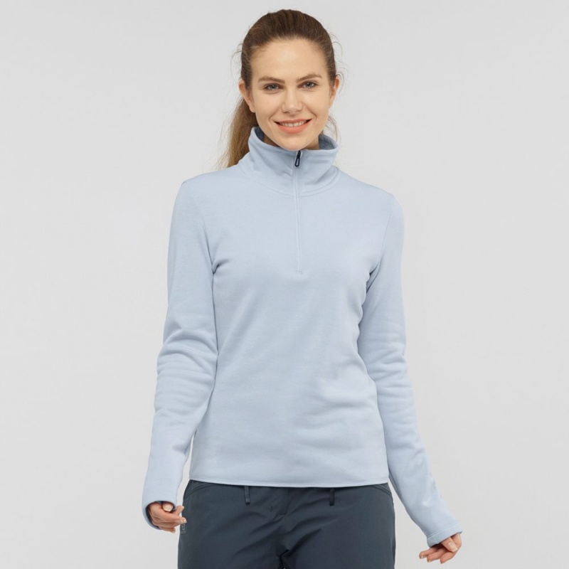 Salomon WARM AMBITION HALF ZIP W Jacket Azules | 4105YXPIU