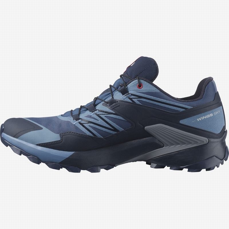 Salomon WINGS SKY GORE-TEX Azul Marino Rojas | 9853ZRAKM