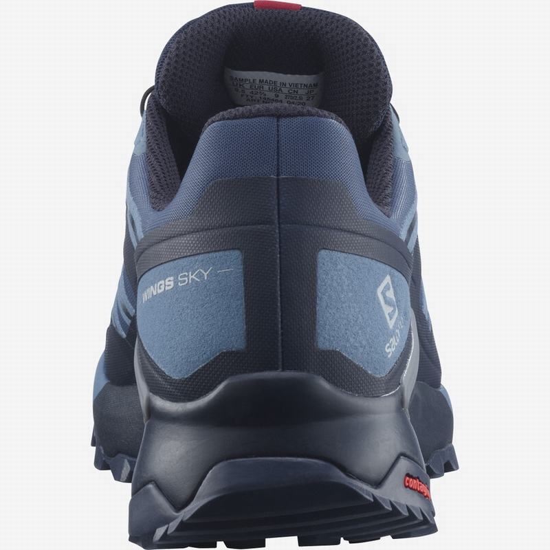 Salomon WINGS SKY GORE-TEX Azul Marino Rojas | 9853ZRAKM