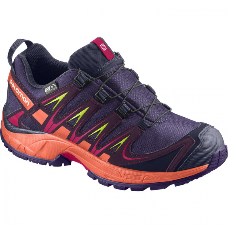 Salomon XA PRO 3D CSWP K Moradas Naranjas | 8952BHECK