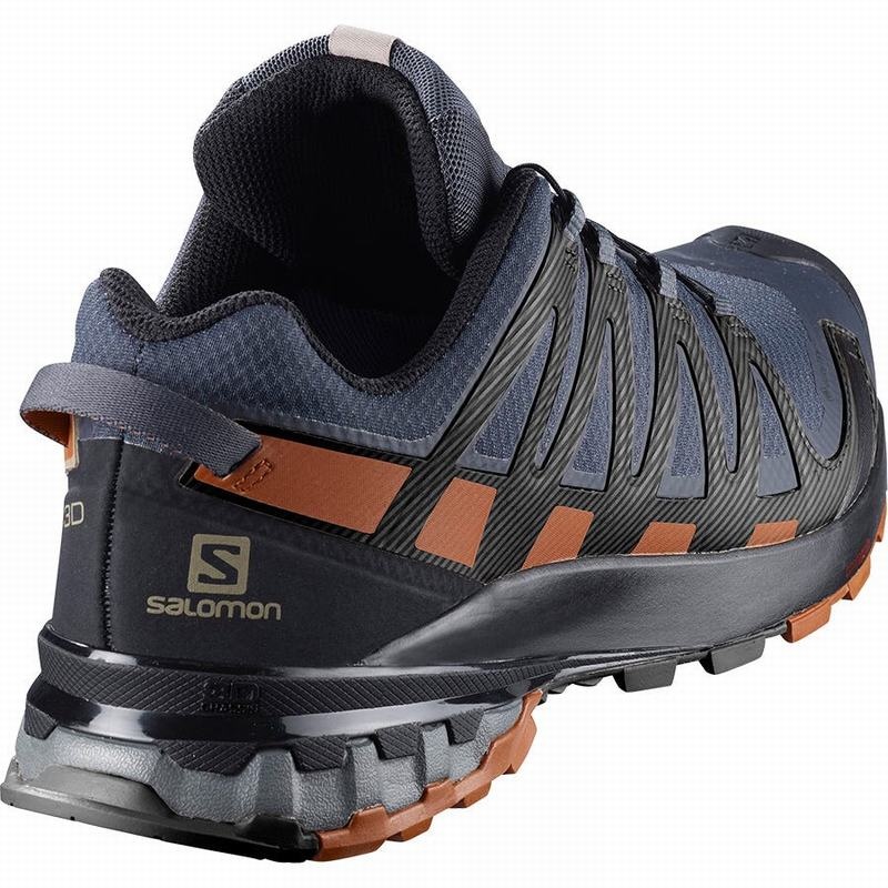 Salomon XA PRO 3D V8 GORE-TEX WIDE Azules Oscuro Negras | 2459XBFID