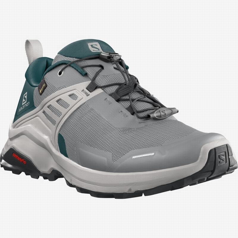 Salomon X RAISE GORE-TEX Gris Oscuro Turquesa | 7316XVNJL