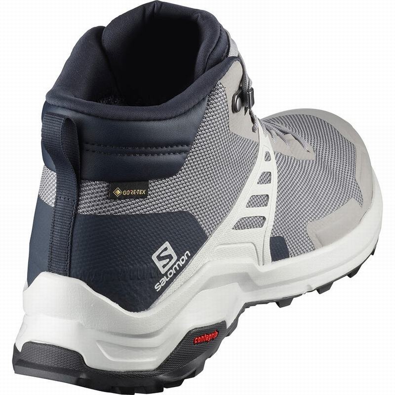 Salomon X RAISE MID GORE-TEX Gris Azul Marino | 1396CUKVO