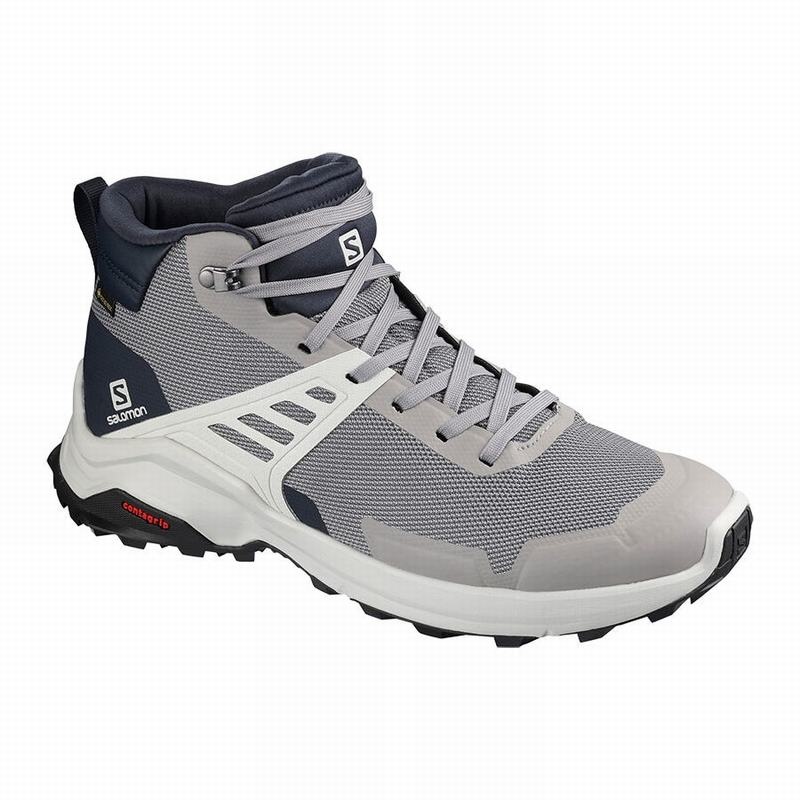 Salomon X RAISE MID GORE-TEX Gris Azul Marino | 1396CUKVO