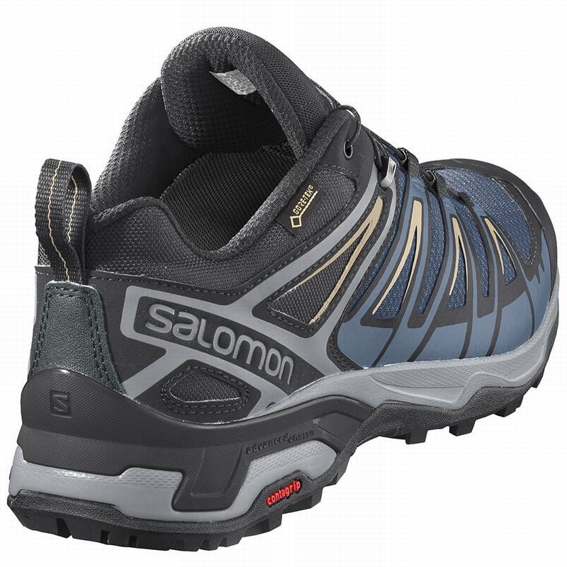 Salomon X ULTRA 3 GORE-TEX Azul Marino Azules | 9375SQMHP