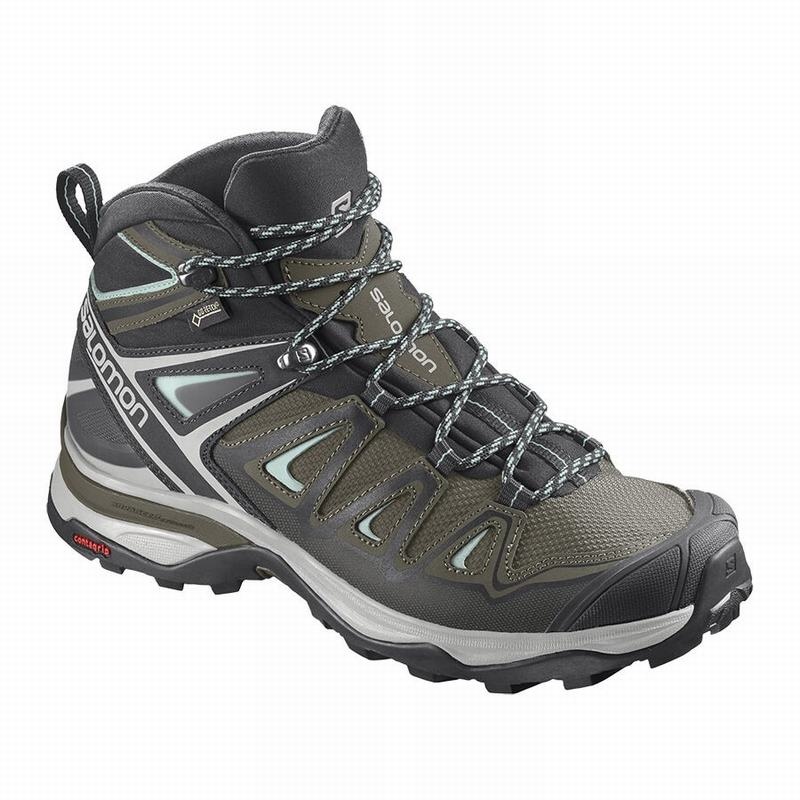 Salomon X ULTRA 3 MID GORE-TEX Verde Oliva Negras | 4917GQLWO