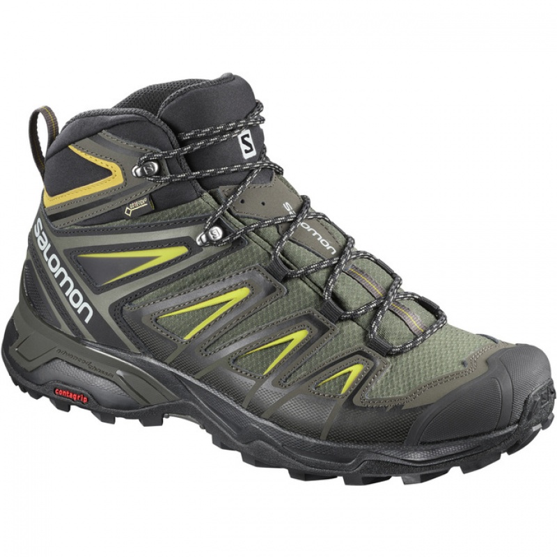 Salomon X ULTRA 3 MID GTX Verde Oliva Negras | 2941ASTCL