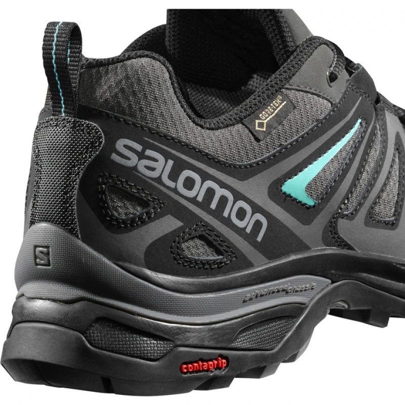 Salomon X ULTRA 3 PRIME GTX W Plateadas Negras | 3958FYMRB