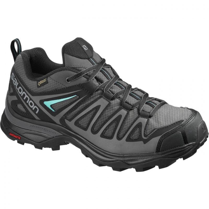 Salomon X ULTRA 3 PRIME GTX W Plateadas Negras | 3958FYMRB