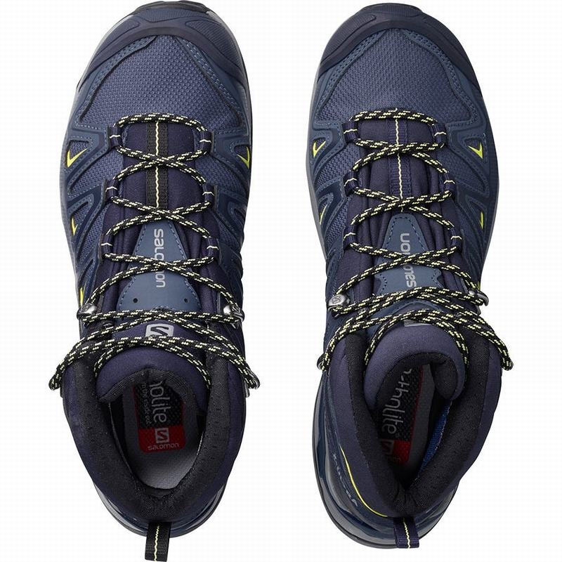 Salomon X ULTRA 3 WIDE MID GORE-TEX Azules | 0513UYPKN