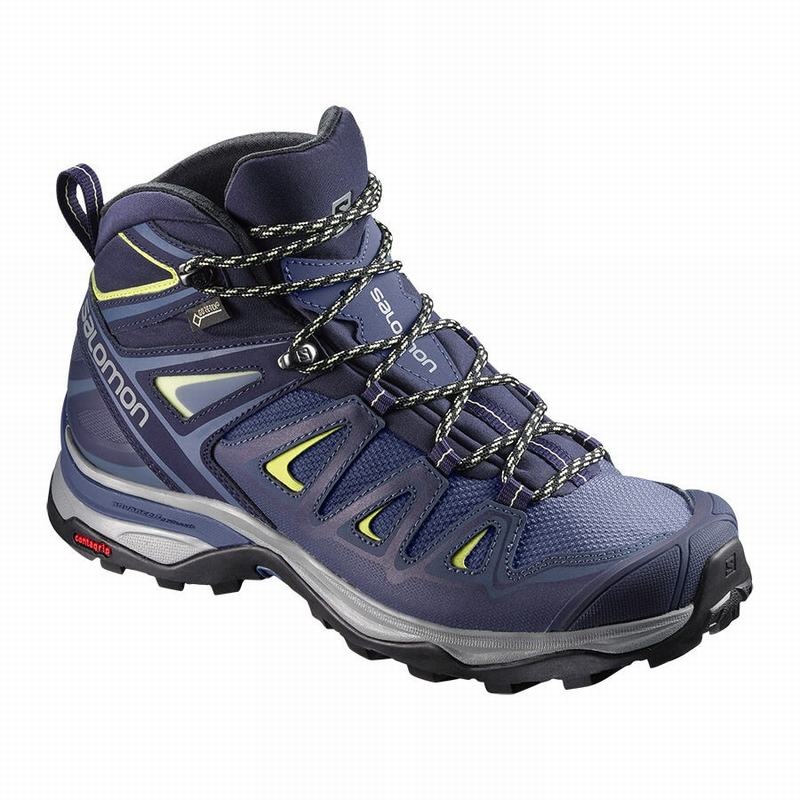 Salomon X ULTRA 3 WIDE MID GORE-TEX Azules | 0513UYPKN