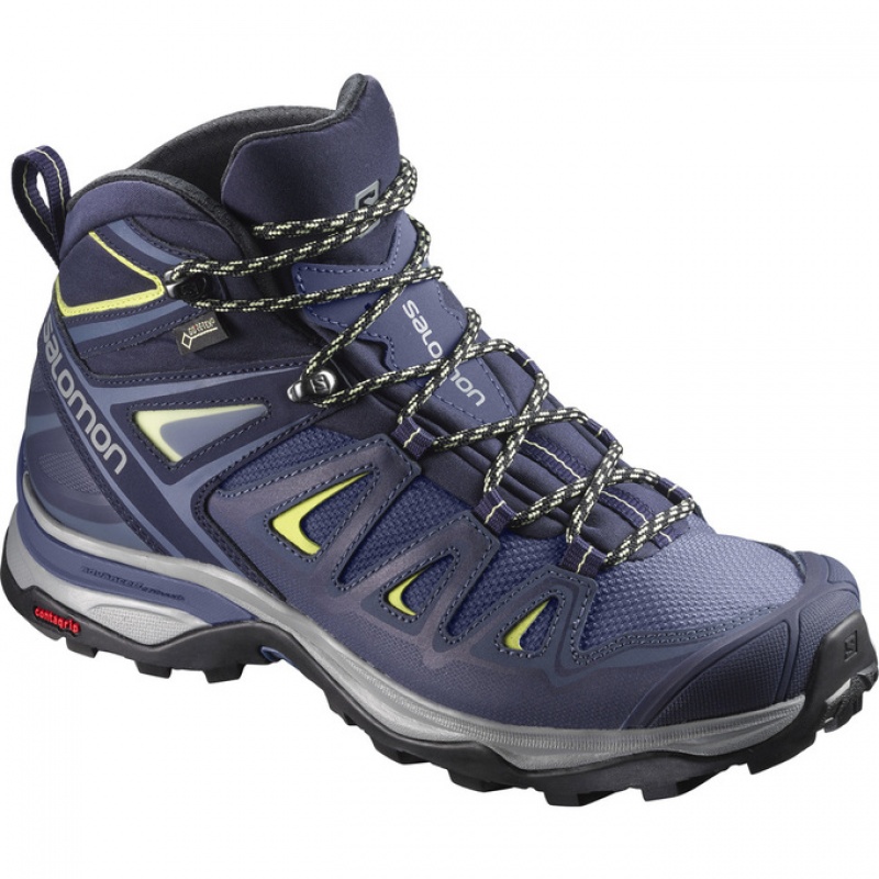 Salomon X ULTRA 3 WIDE MID GTX W Azules Oscuro | 3465FLQZI