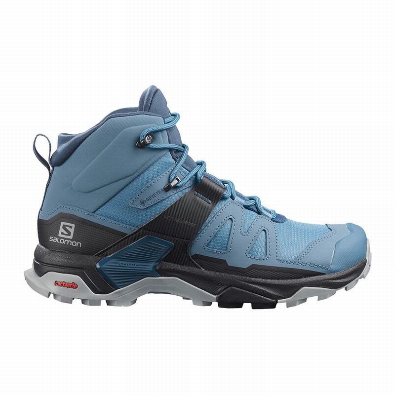 Salomon X ULTRA 4 MID GORE-TEX Azules Negras | 8943ERPSW