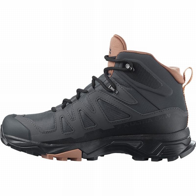 Salomon X ULTRA 4 MID GORE-TEX Gris Oscuro Creme | 6975ZWVPN