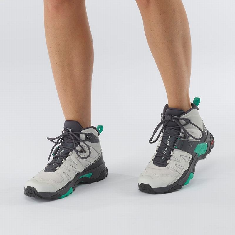 Salomon X ULTRA 4 MID GORE-TEX Gris Verde Menta | 6249MSYAD