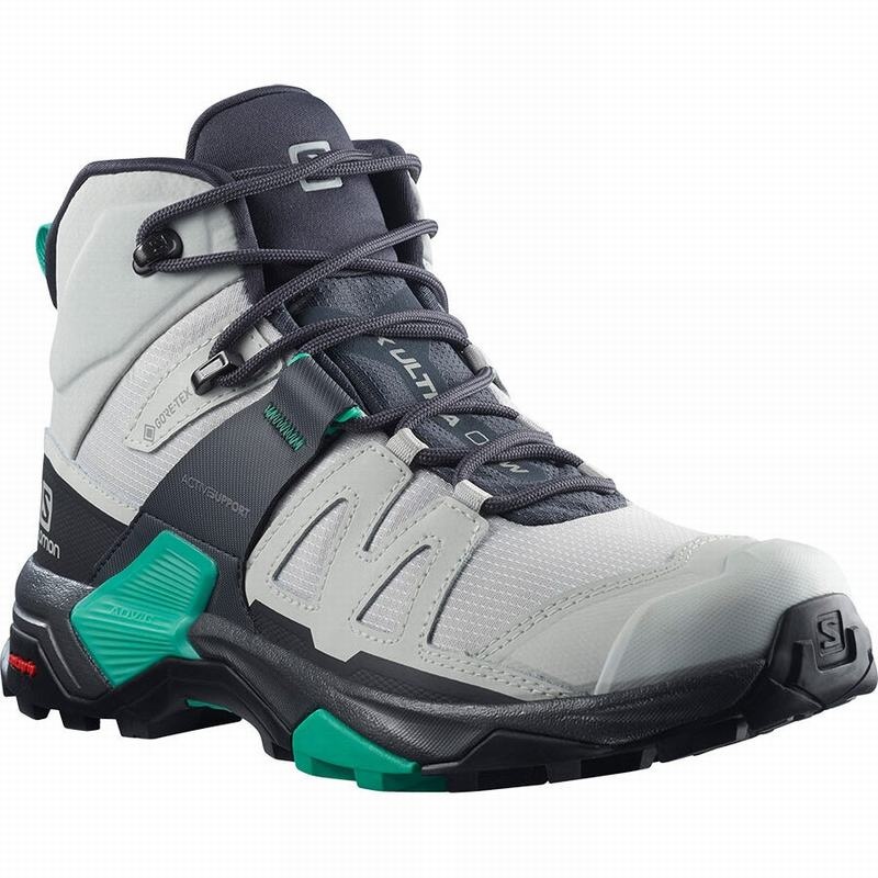 Salomon X ULTRA 4 MID GORE-TEX Gris Verde Menta | 6249MSYAD