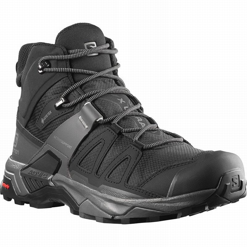 Salomon X ULTRA 4 MID GORE-TEX Negras Azules | 2097WOMXR